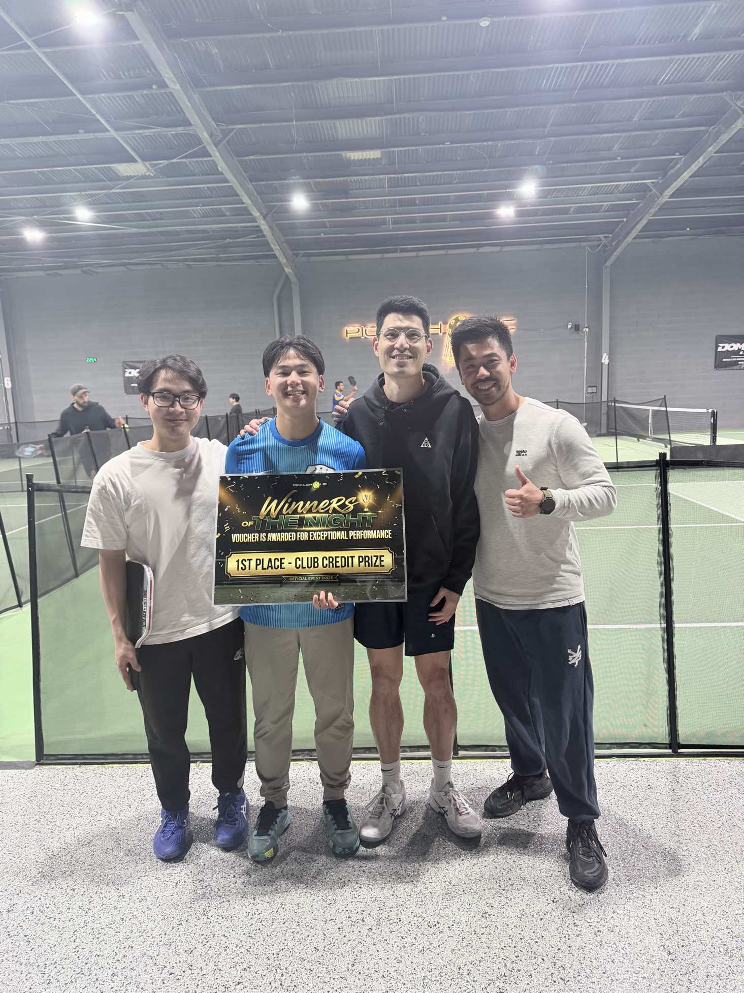 1st place club credit winners