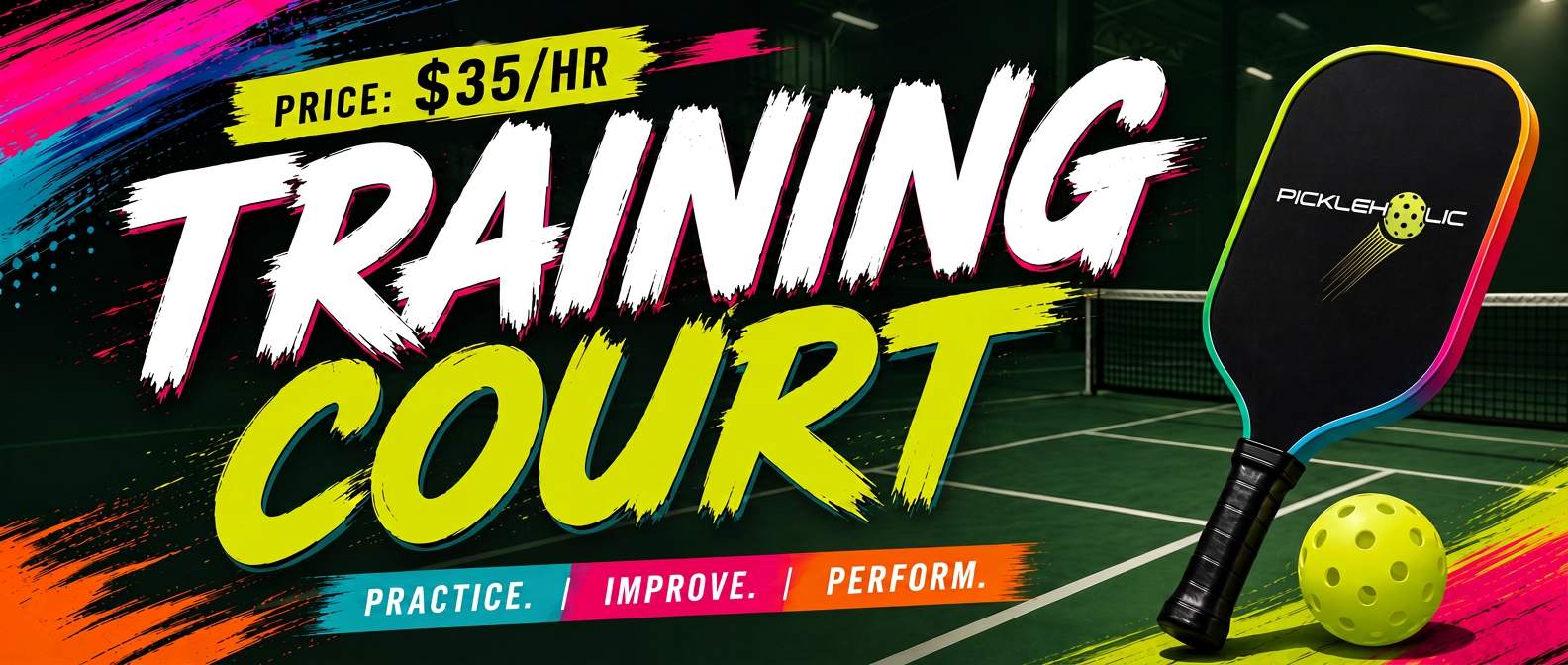 Pickleholic Training Court — practice, improve, perform for $35 per hour